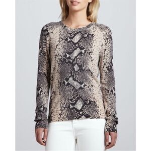 Equipment Cashmere Sloan Crewneck Python Sweater Small